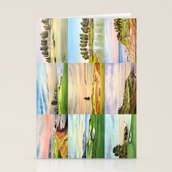 Famous Golf Courses In The USA Collage Stationery Card Gallery Image 1
