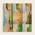Famous Golf Courses In The USA Collage Wood Wall Art Gallery Image 1