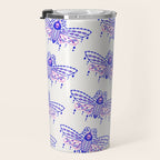 Death's Head Hawkmoth - Indigo & Pink Palette Travel Mug Gallery Image 3