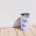 Death's Head Hawkmoth - Indigo & Pink Palette Travel Mug Gallery Image 4