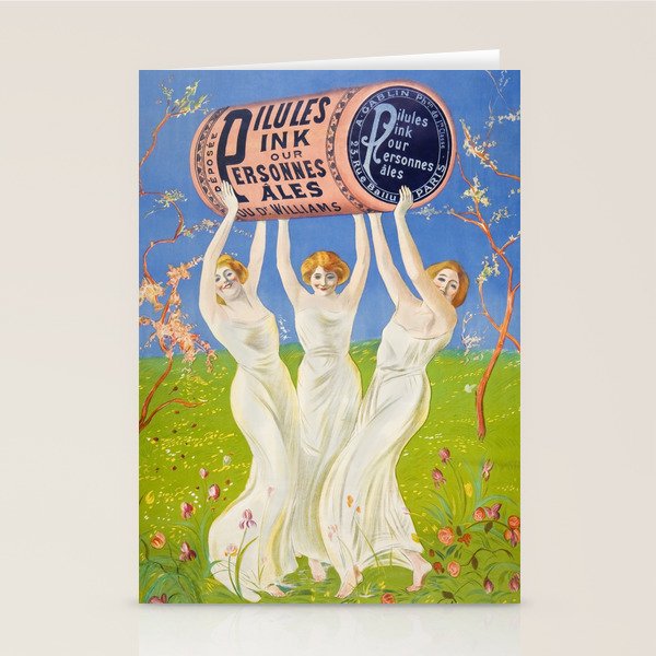 Antique Ad Poster Pink Pills for Pale People Stationery Card Gallery Image 1