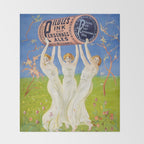 Antique Ad Poster Pink Pills for Pale People Throw Blanket Gallery Image 2
