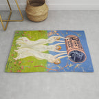 Antique Ad Poster Pink Pills for Pale People Rug Gallery Image 1