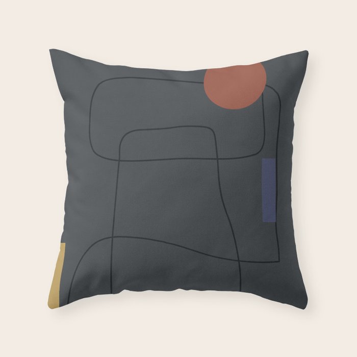 Minimal Geometric 61 Throw Pillow Gallery Image 1
