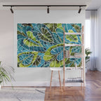 Schismatoglottis Calyptrata - Teal Palette Wall Mural Gallery Image 1