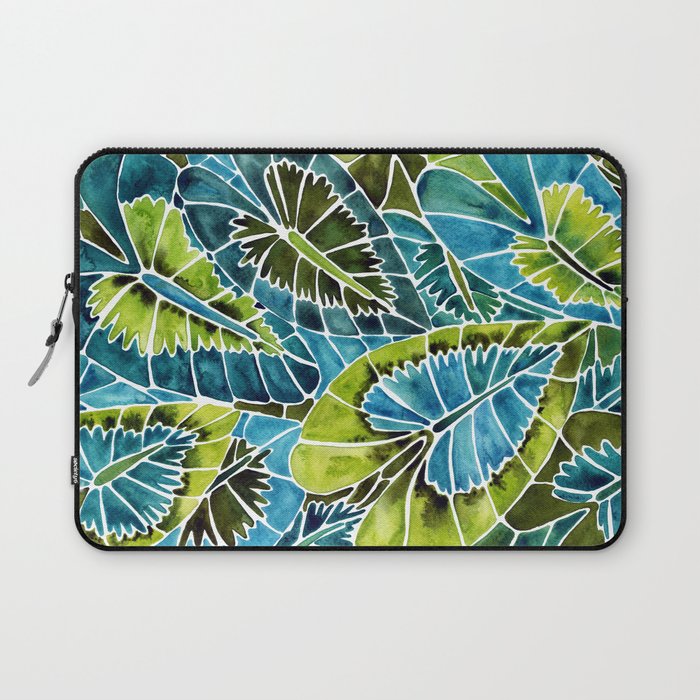 Schismatoglottis Calyptrata - Teal Palette Laptop Sleeve Gallery Image 1
