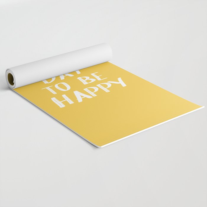 It's a Good Day to Be Happy - Yellow Yoga Mat Gallery Image 2