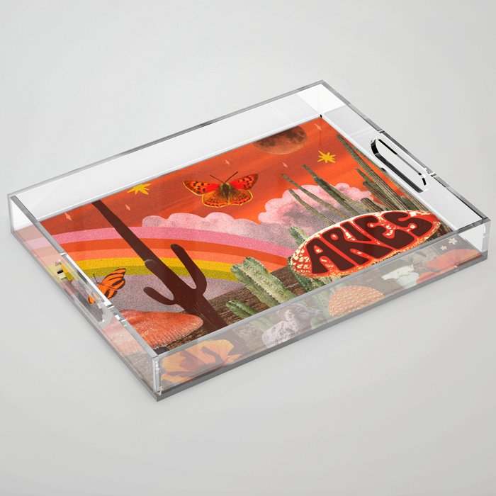 Aries Collage Acrylic Tray Gallery Image 1