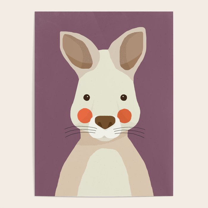 Kangaroo, Animal Portrait Poster Gallery Image 1