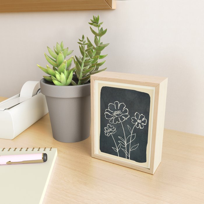 Sketch Line Flowers 4 Mini Art Print Gallery Image 2
