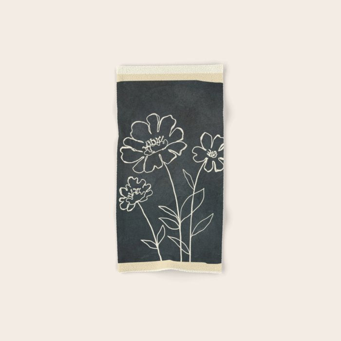 Sketch Line Flowers 4 Bath Towel Gallery Image 1