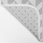 Herringbone (Gray & White Pattern) Bath Mat Gallery Image 2