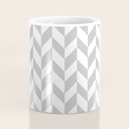 Herringbone (Gray & White Pattern) Coffee Mug Gallery Image 4