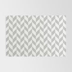 Herringbone (Gray & White Pattern) Rug Gallery Image 2
