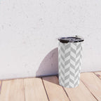 Herringbone (Gray & White Pattern) Travel Mug Gallery Image 4