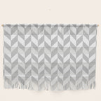 Herringbone (Gray & White Pattern) Wall Hanging Gallery Image 1