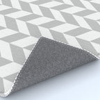 Herringbone (Gray & White Pattern) Rug Gallery Image 4