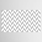 Herringbone (Gray & White Pattern) Tablecloth Gallery Image 2