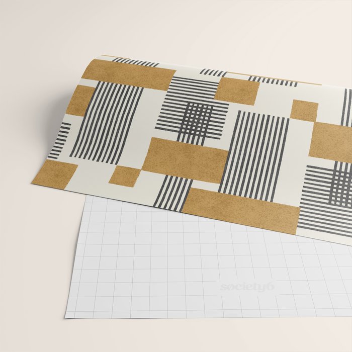Stripes and Square Composition - Abstract Wrapping Paper Gallery Image 2