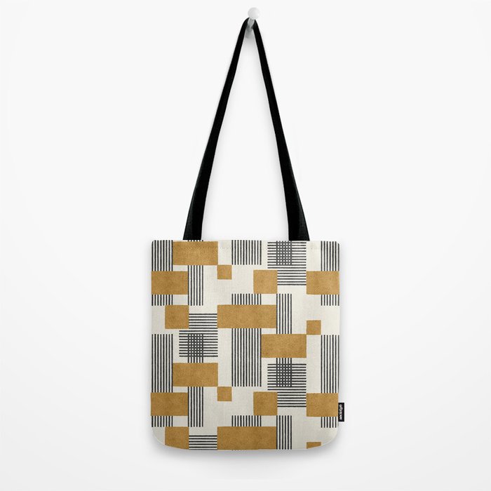 Stripes and Square Composition - Abstract Tote Bag Gallery Image 2