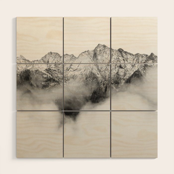 Peaks on the Mist Wood Wall Art Gallery Image 1