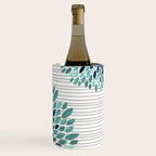 Blooms and Stripes, Aqua and Navy Wine Chiller Gallery Image 3