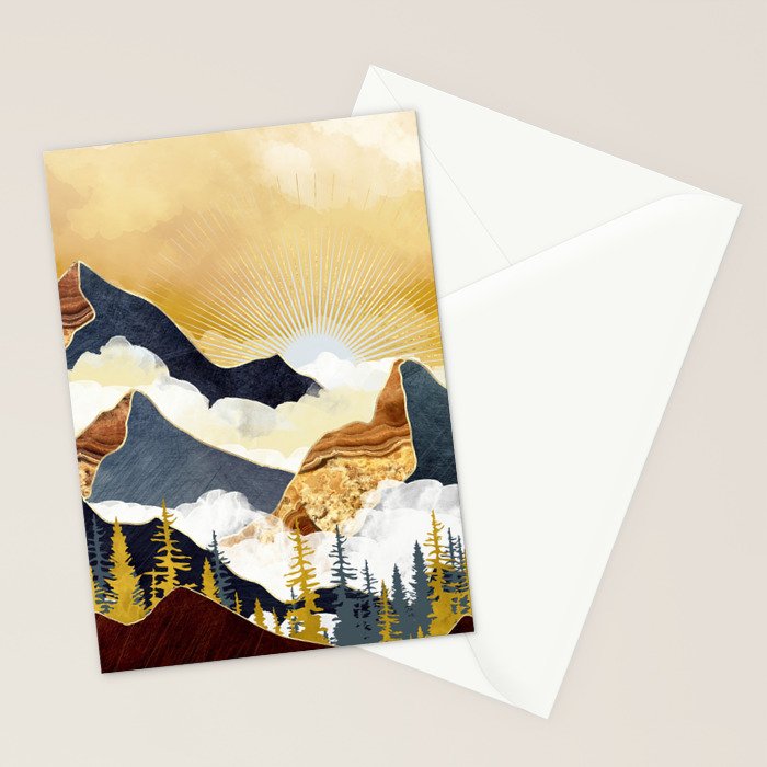 Misty Peaks Stationery Card Gallery Image 2