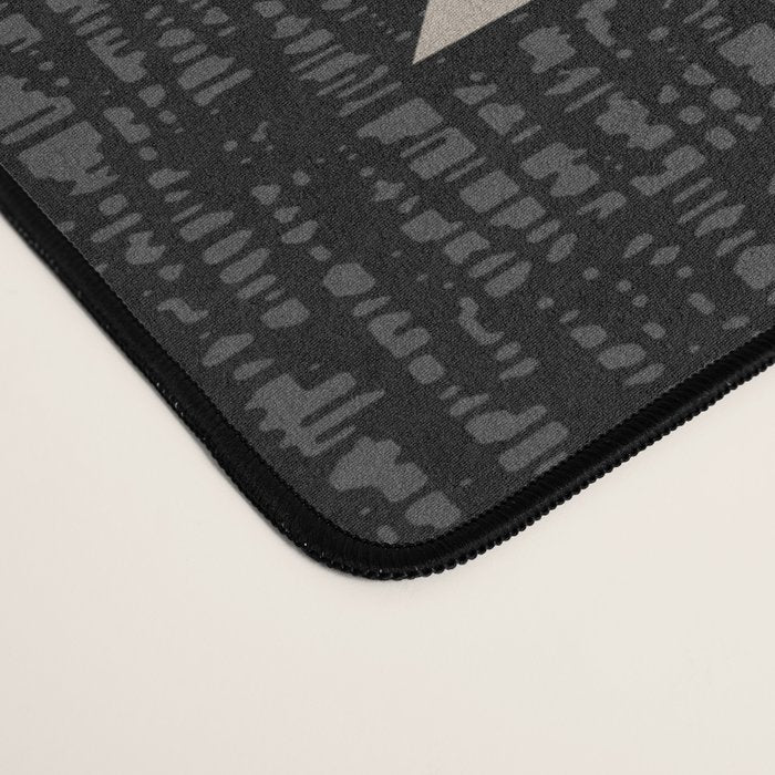 Southwestern Pattern 129 Black and Linen Desk Mat Gallery Image 4