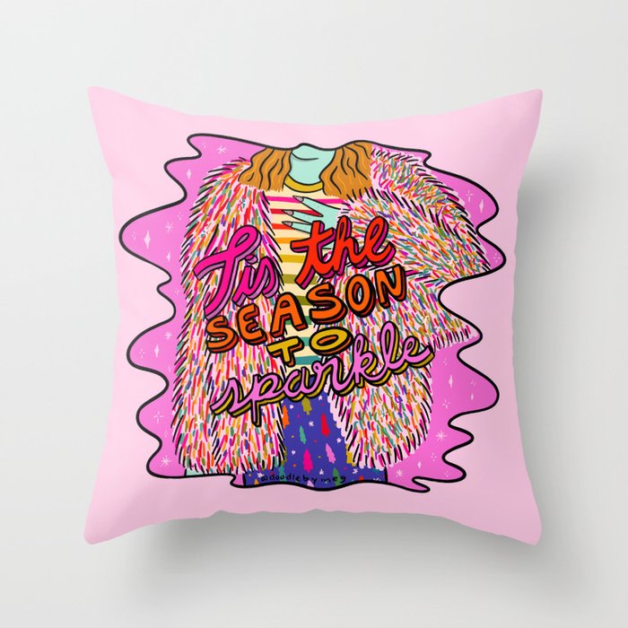 Tis the Season to Sparkle Throw Pillow Gallery Image 6