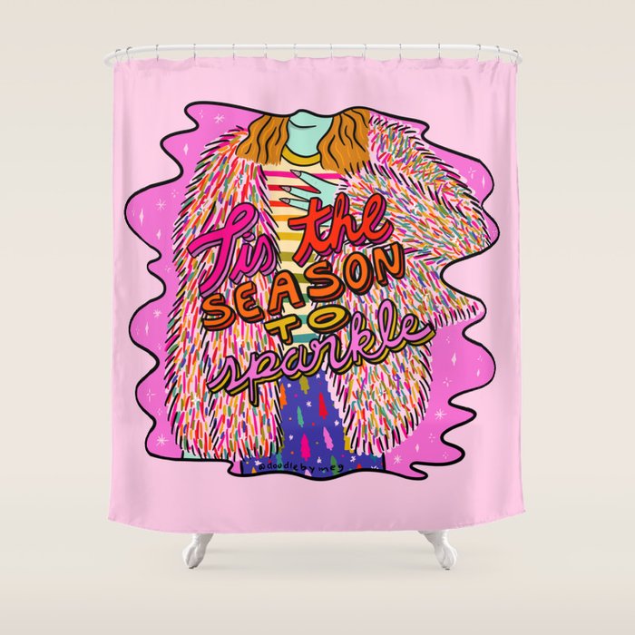 Tis the Season to Sparkle Shower Curtain Gallery Image 1