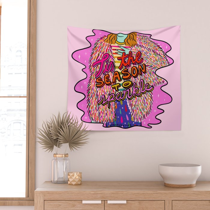 Tis the Season to Sparkle Wall Tapestry Gallery Image 2