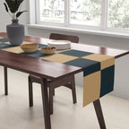 Mineral Dust x Wheatberry Mixed Checker Table Runner Gallery Image 2