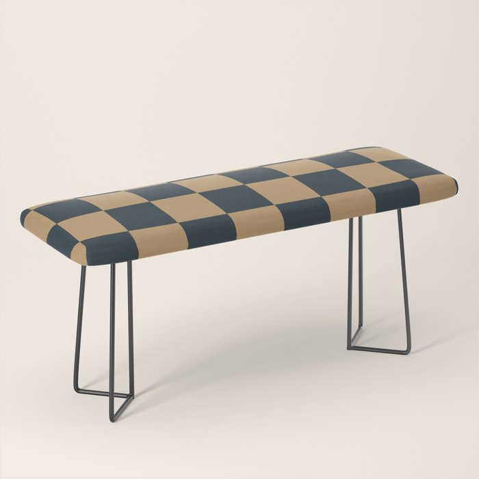 Mineral Dust x Wheatberry Mixed Checker Bench Gallery Image 1