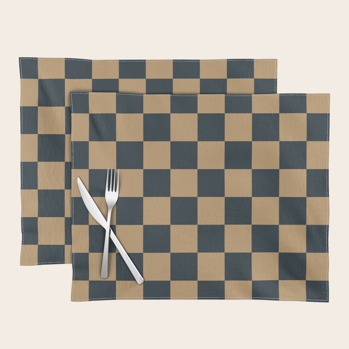 Mineral Dust x Wheatberry Mixed Checker Placemat Gallery Image 1