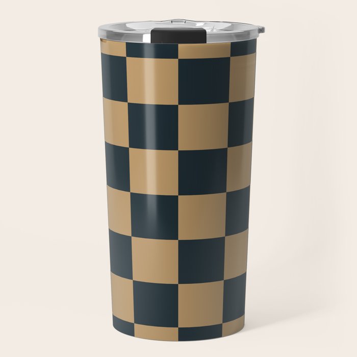 Mineral Dust x Wheatberry Mixed Checker Travel Mug Gallery Image 1
