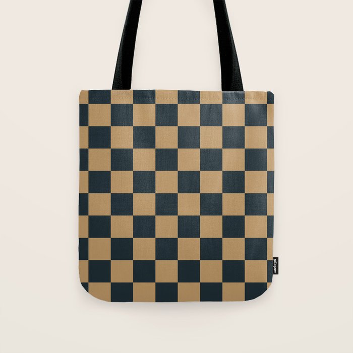 Mineral Dust x Wheatberry Mixed Checker Tote Bag Gallery Image 1