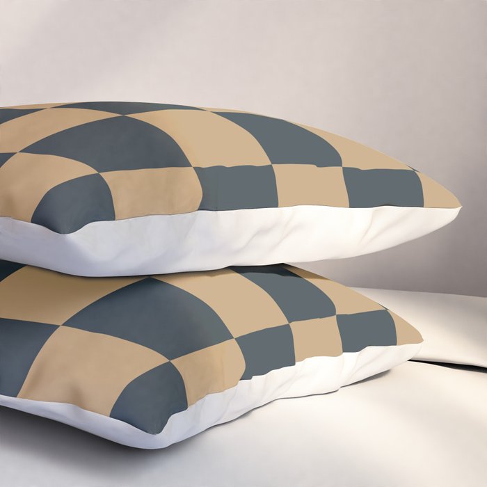 Mineral Dust x Wheatberry Mixed Checker Pillow Sham Gallery Image 3