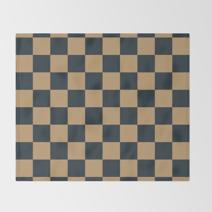 Mineral Dust x Wheatberry Mixed Checker Throw Blanket Gallery Image 2