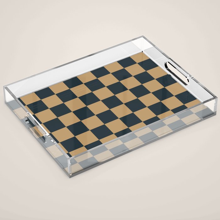 Mineral Dust x Wheatberry Mixed Checker Acrylic Tray Gallery Image 1