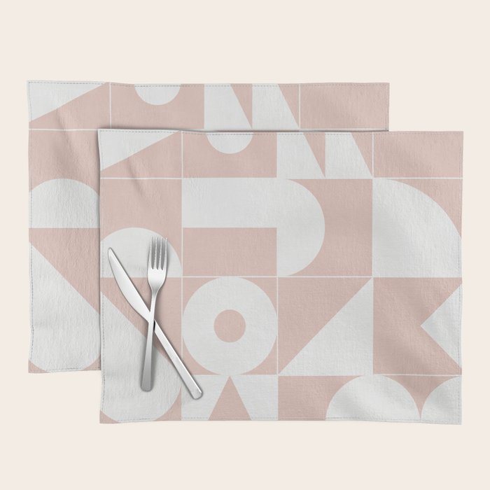 My Favorite Geometric Patterns No.11 - Pale Pink Placemat Gallery Image 1