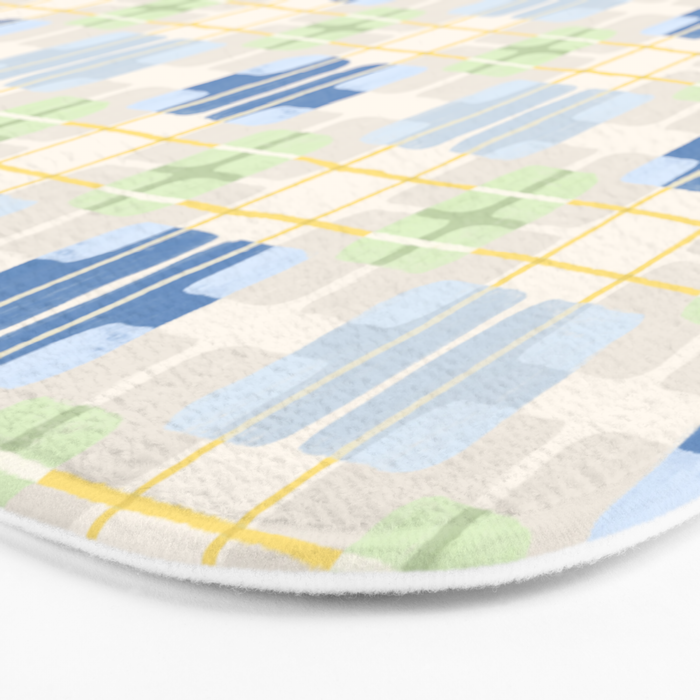Geo handmade squares Bath Mat Gallery Image 3