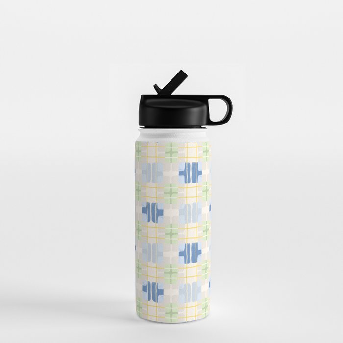 Geo handmade squares Water Bottle Gallery Image 1