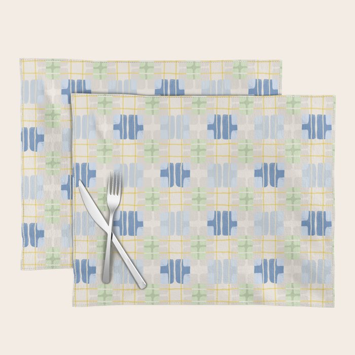 Geo handmade squares Placemat Gallery Image 1