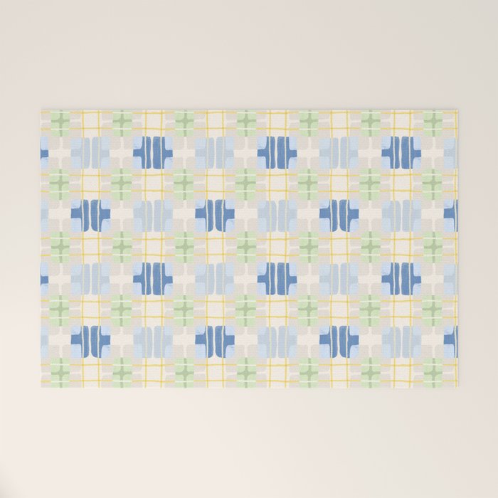 Geo handmade squares Welcome Mat Gallery Image 1