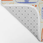 Summer vacation patchwork art pattern Bath Mat Gallery Image 2