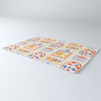 Summer vacation patchwork art pattern Rug Gallery Image 3
