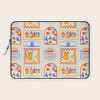 Summer vacation patchwork art pattern Laptop Sleeve Gallery Image 1