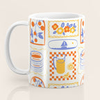 Summer vacation patchwork art pattern Coffee Mug Gallery Image 3