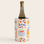 Summer vacation patchwork art pattern Wine Chiller Gallery Image 1