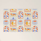 Summer vacation patchwork art pattern Welcome Mat Gallery Image 1